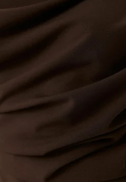 Asymmetric Draped Maxi Dress
