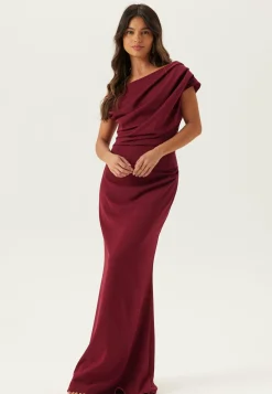 Asymmetric Draped Maxi Dress