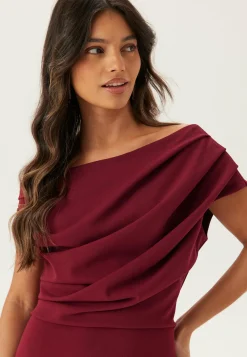Asymmetric Draped Maxi Dress