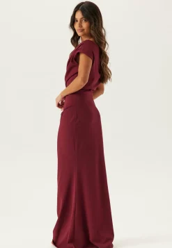 Asymmetric Draped Maxi Dress