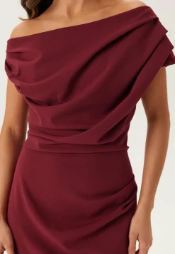Asymmetric Draped Maxi Dress