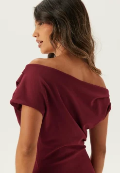 Asymmetric Draped Maxi Dress