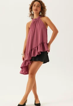 Asymmetric Halter Neck Blouse