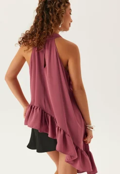 Asymmetric Halter Neck Blouse
