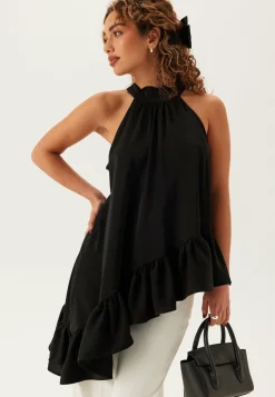 Asymmetric Halter Neck Blouse