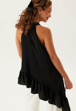 Asymmetric Halter Neck Blouse