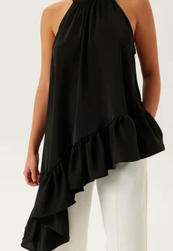 Asymmetric Halter Neck Blouse
