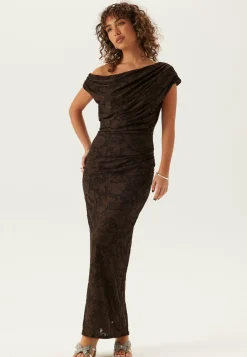 Asymmetric Jacquard Stretch Ankle Dress