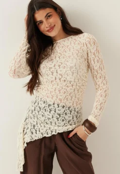 Asymmetric Lace Top