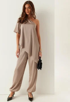 Asymmetric Satin Blouse