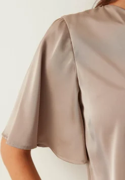 Asymmetric Satin Blouse