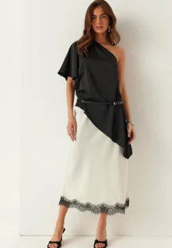 Asymmetric Satin Blouse