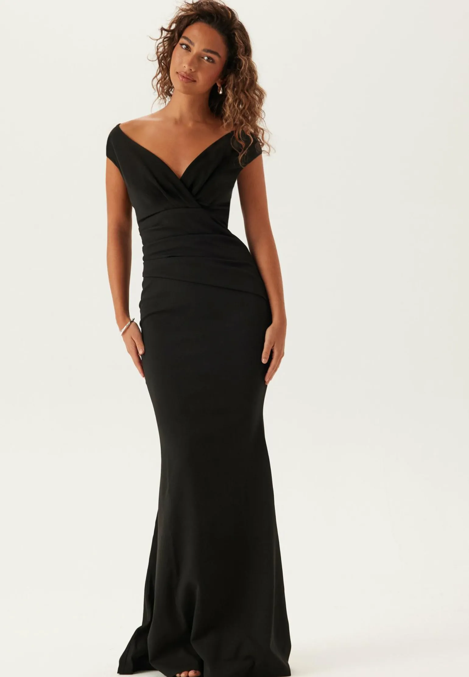 Bardot Pleat Maxi Dress