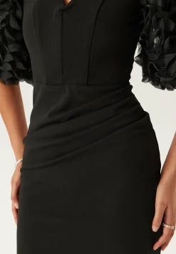 Bardot Ruffle Sleeve Maxi Dress