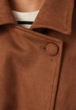 Belted Faux Suede Jacket