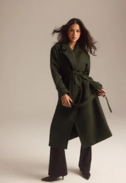 Belted Wool Blend Coat