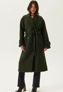 Belted Wool Blend Coat