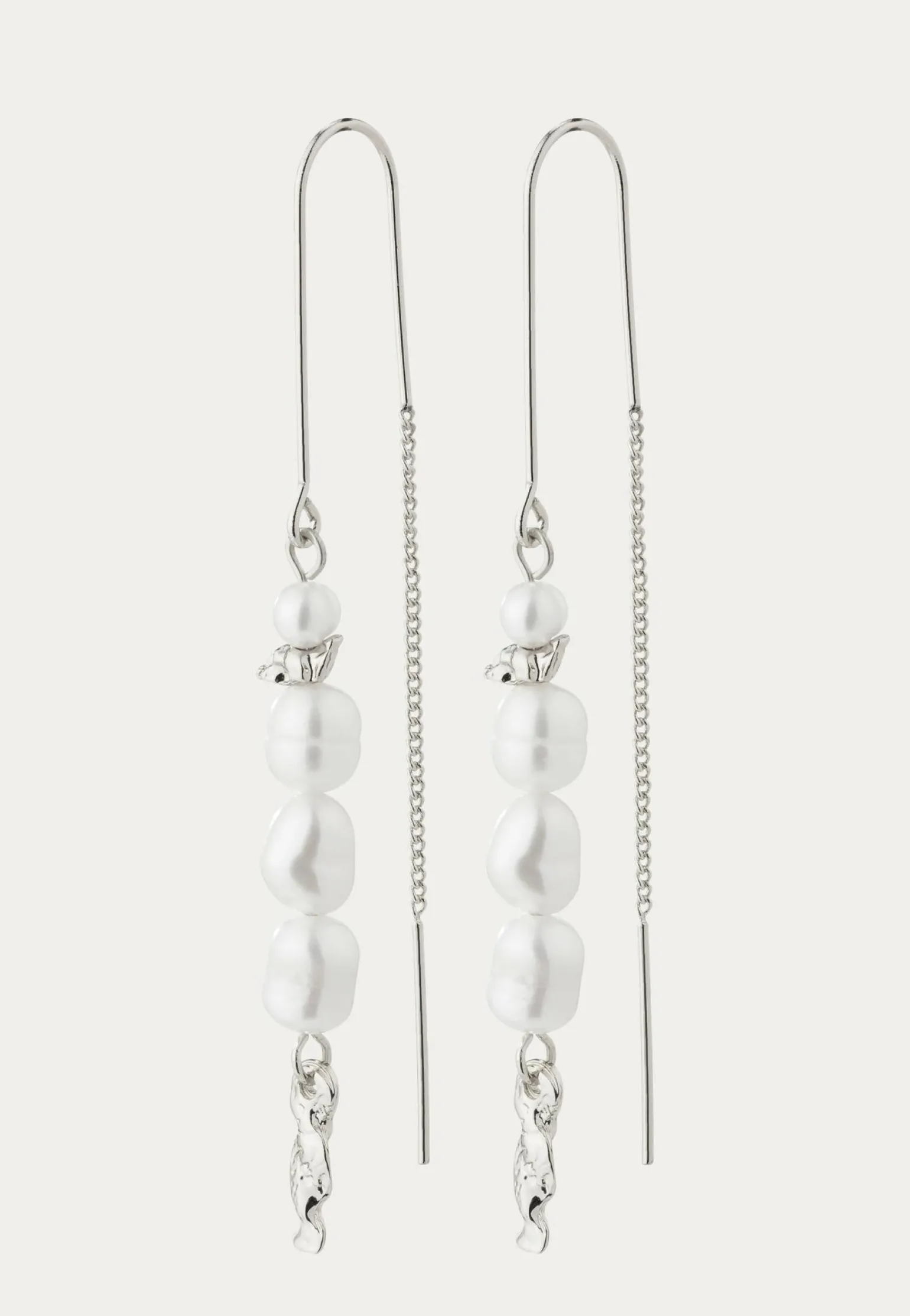 Berthe Pearl Chain Earrings Si