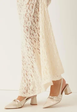 Biamaralyn Buckle Slingback Satin