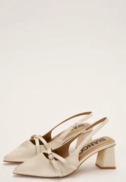Biamaralyn Buckle Slingback Satin