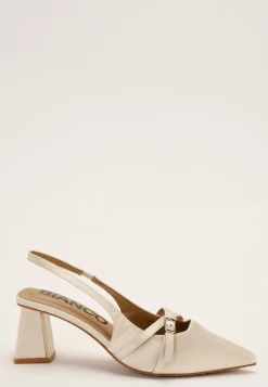 Biamaralyn Buckle Slingback Satin