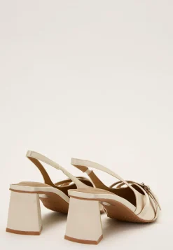Biamaralyn Buckle Slingback Satin