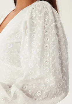 Broderie Anglaise Balloon Sleeve Dress