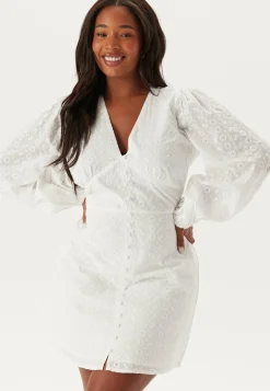 Broderie Anglaise Balloon Sleeve Dress