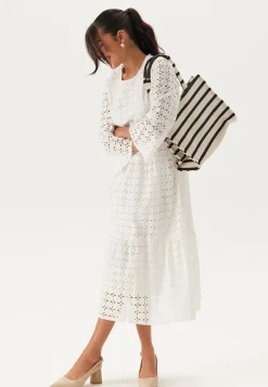 Broderie Anglaise Round Neck Dress