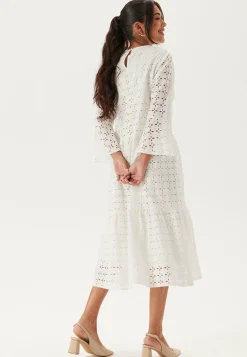 Broderie Anglaise Round Neck Dress