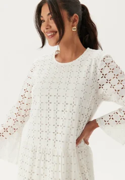 Broderie Anglaise Round Neck Dress