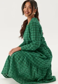 Broderie Anglaise Round Neck Dress