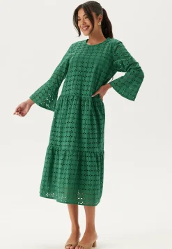 Broderie Anglaise Round Neck Dress