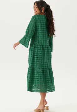 Broderie Anglaise Round Neck Dress