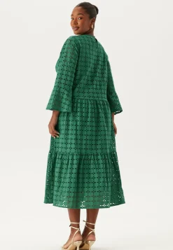 Broderie Anglaise Round Neck Dress