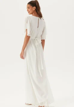 Butterfly Sleeve Chiffon Gown