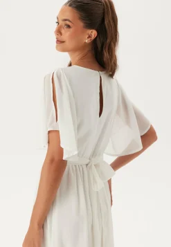 Butterfly Sleeve Chiffon Gown