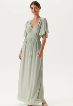 Butterfly Sleeve Chiffon Gown