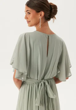 Butterfly Sleeve Chiffon Gown