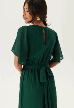Butterfly Sleeve Chiffon Gown