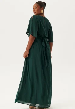 Butterfly Sleeve Chiffon Gown