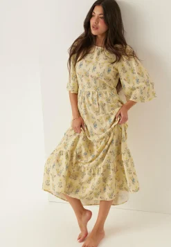 Butterfly Sleeve Maxi Dress