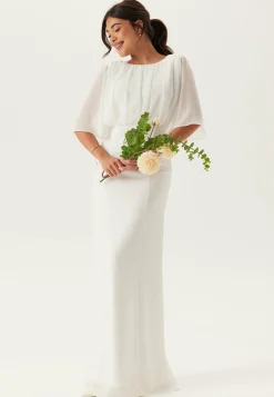 Butterfly Sleeve Mermaid Wedding Gown
