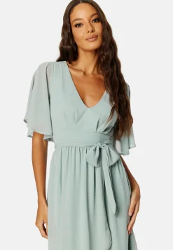 Butterfly Sleeve Midi Dress