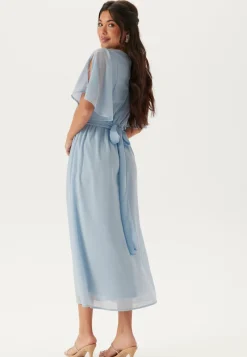 Butterfly Sleeve Midi Dress