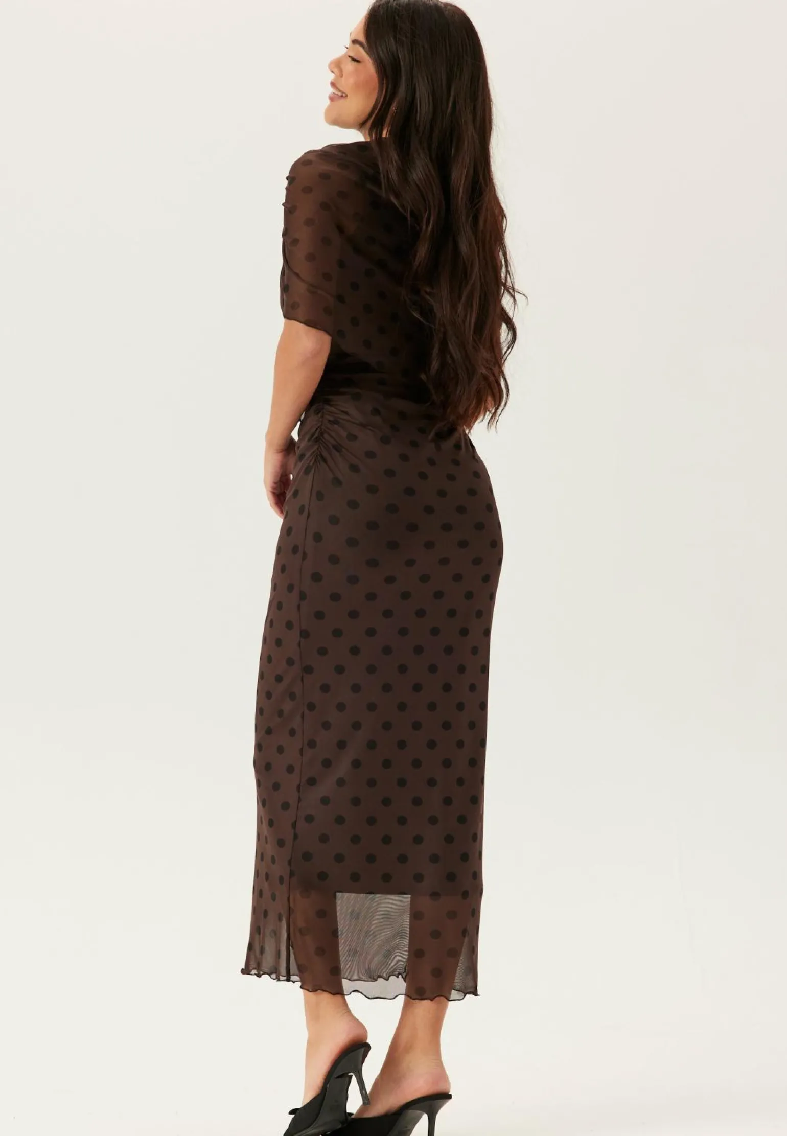 Cape Mesh Ankle Dress