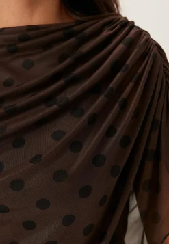 Cape Mesh Ankle Dress