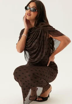 Cape Mesh Ankle Dress