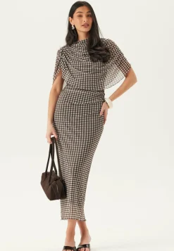 Cape Mesh Ankle Dress