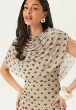 Cape Mesh Ankle Dress